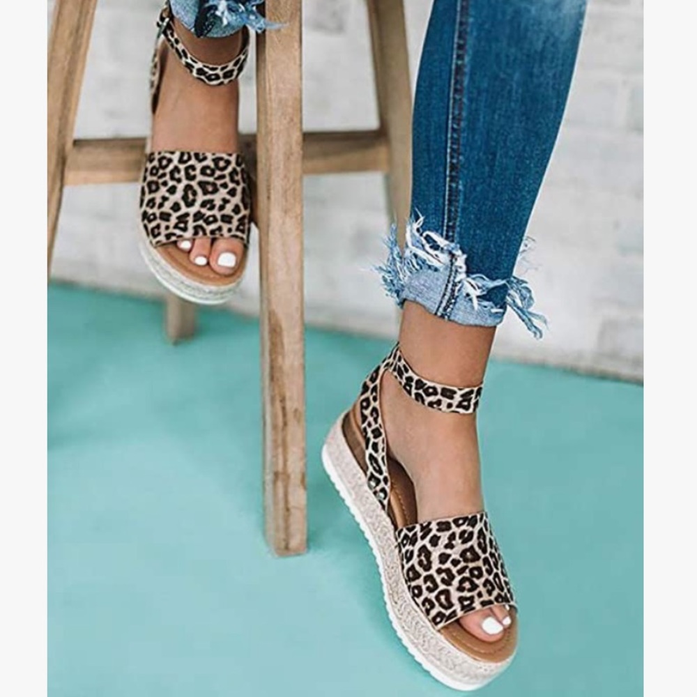 Leopard Print Espadrilles